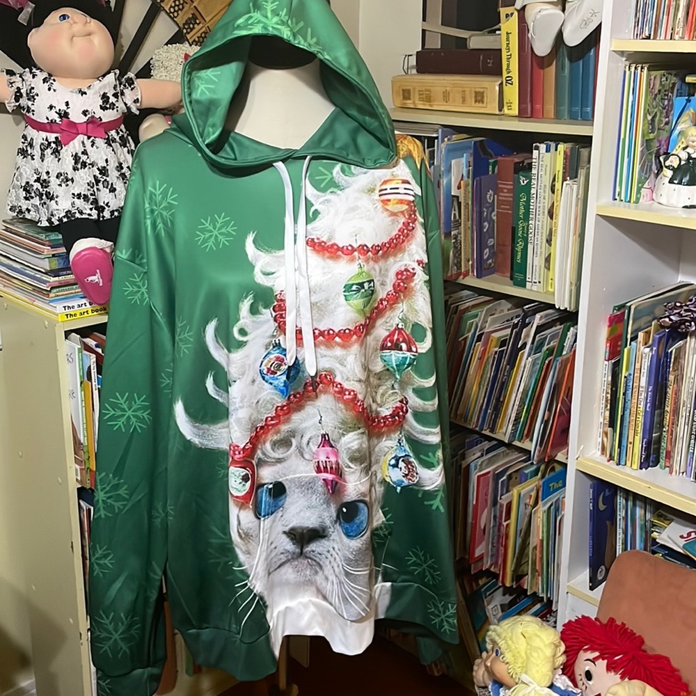 Christmas Festive Cat Hoodie!